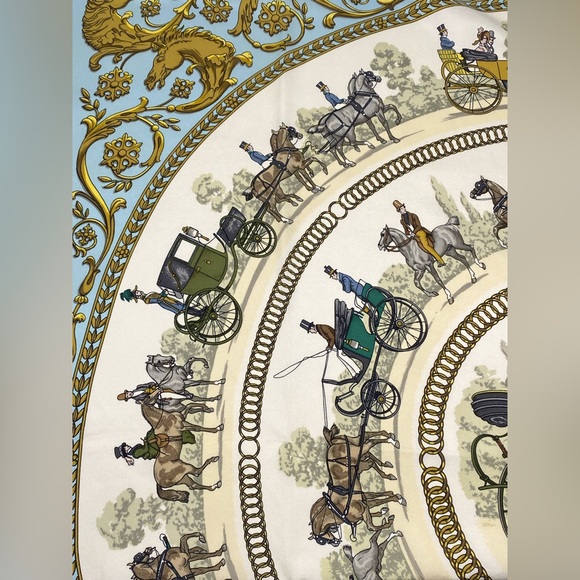 Hermes Vinatge Scarf La Promenade De Longcgamps Carre 90 Ledoux - Picture 10 of 16